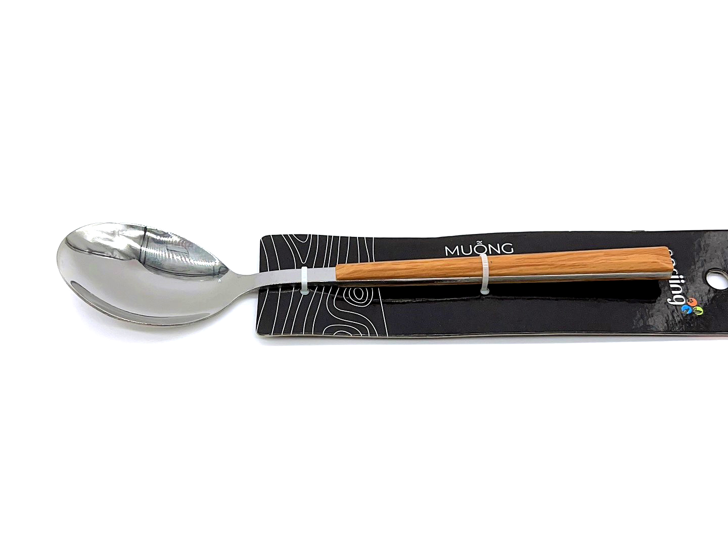 Spriing Muỗng Inox cán vân gỗ
