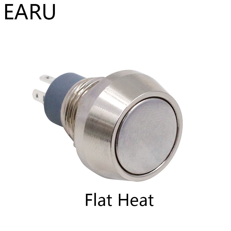 【TrendGlobe】12mm 1NO 1NC Momentary Self-reset Metal Horn Doorbell Bell Push Button Switch Waterproof Car Auto Engine PC Power Start Starter