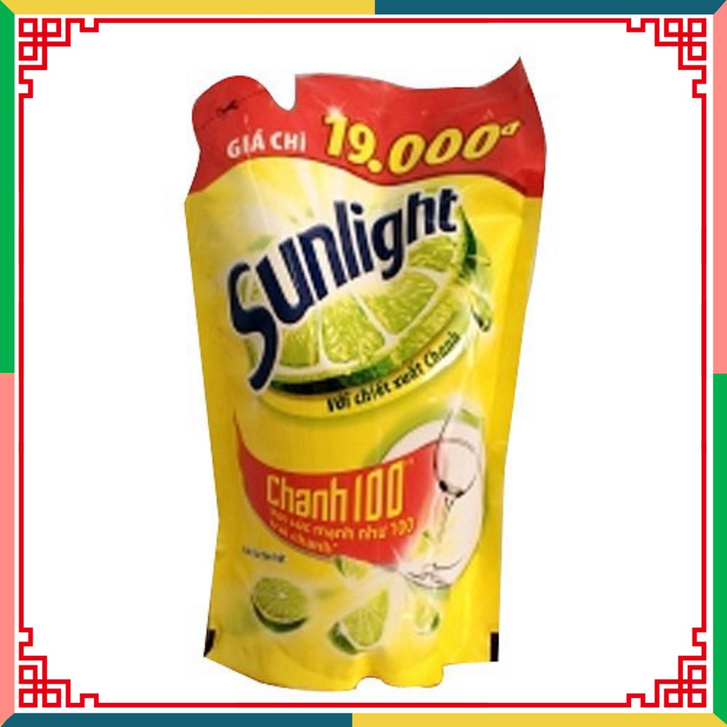 (HOT LIKE) Nước rửa chén/bát Sunlight Chanh túi 1.4kg
