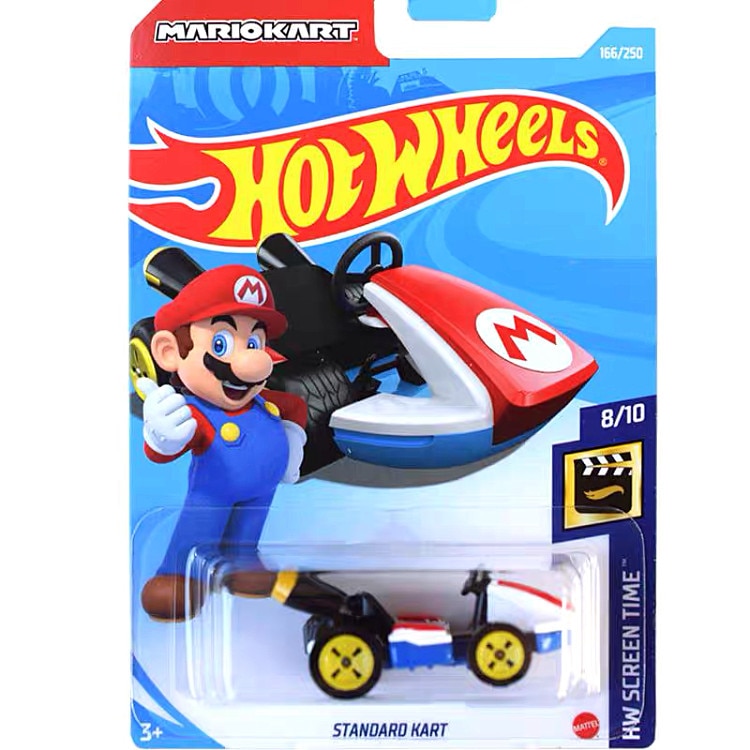 2021l hot wheels super mario standard kart die-cast toy alloy car model toy kids gift c4982-166/250