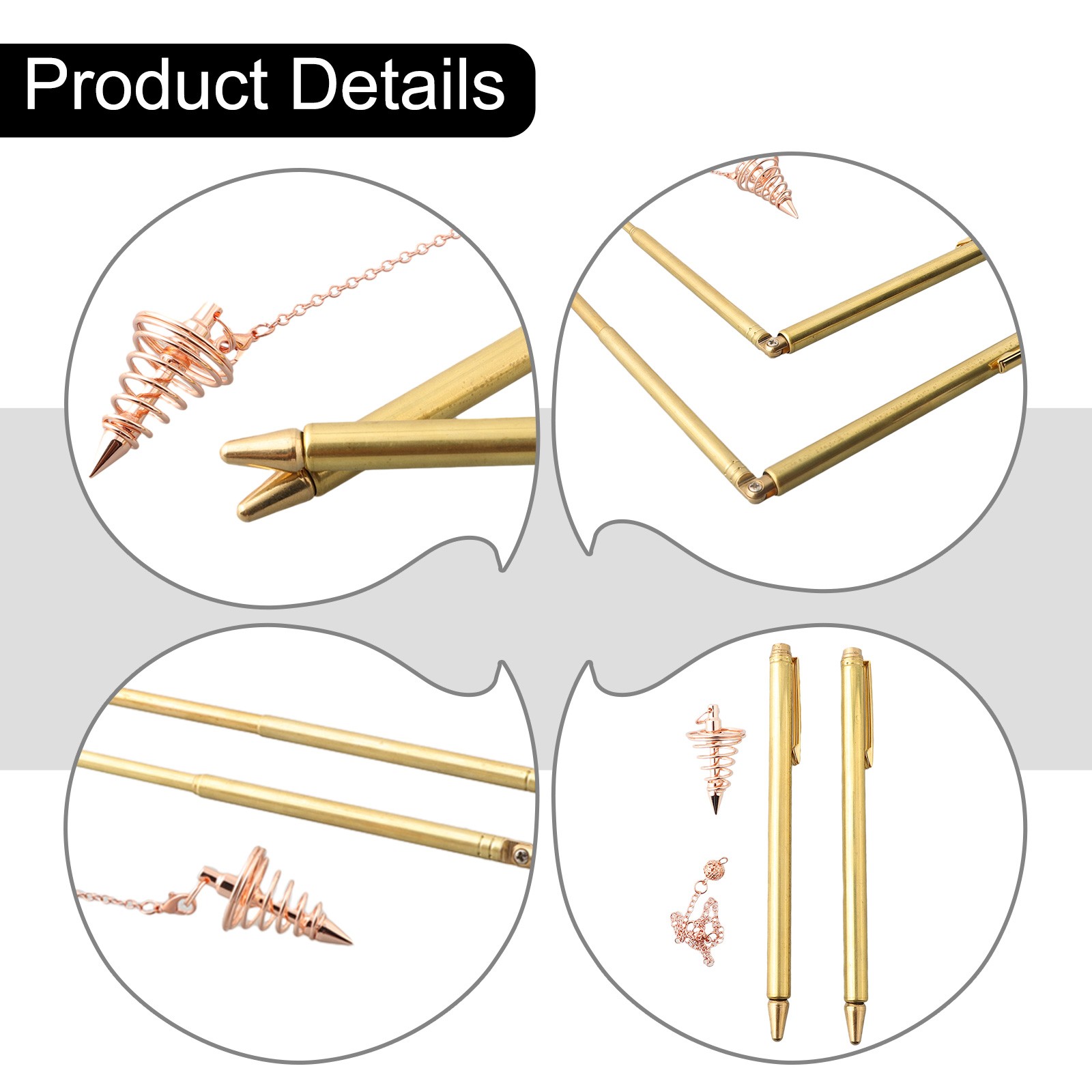 Dowsing Rods Copper 2X 99.9% Copper Detector Rod Metal Detector Rod For ...