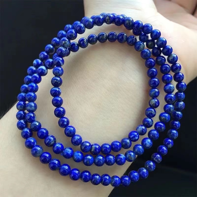 Natural lapis lazuli Bracelet three circle multi circle bracelet bracelet Afghan emperor lapis lazuli multi-layer bracelet Jewelry Gift