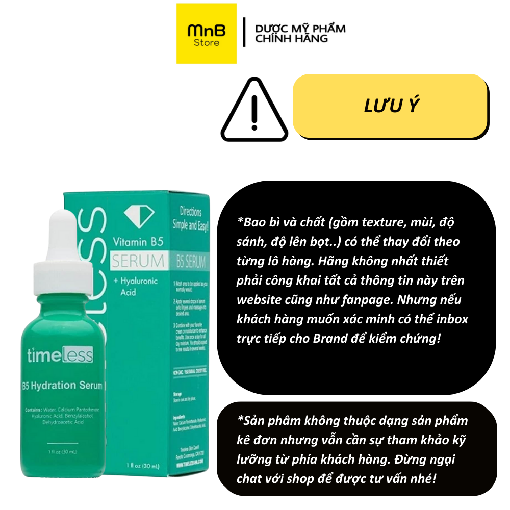 Hồi Phục Da Serum Timeless Vitamin B5 30ml