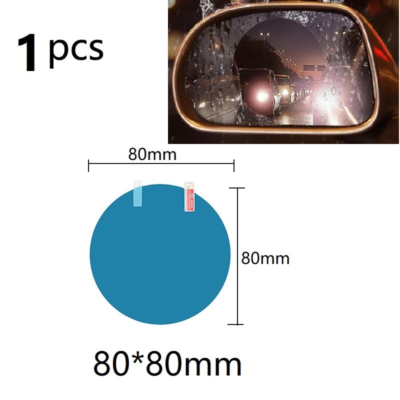 New Car Rearview Mirror Sticker Rain-Proof Waterproof Anti-Fog Film Round  Square Universal Motocycle Mirror Anti- Film