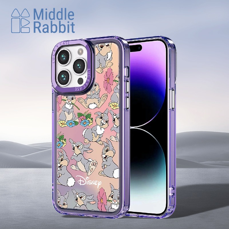 Middle Rabbit For Infinix 8 Smart 7 40i Hot 40 Pro Phone Case[Hello Kitty]Transparent Blade Back Shockproof Corners Slim Cover. 