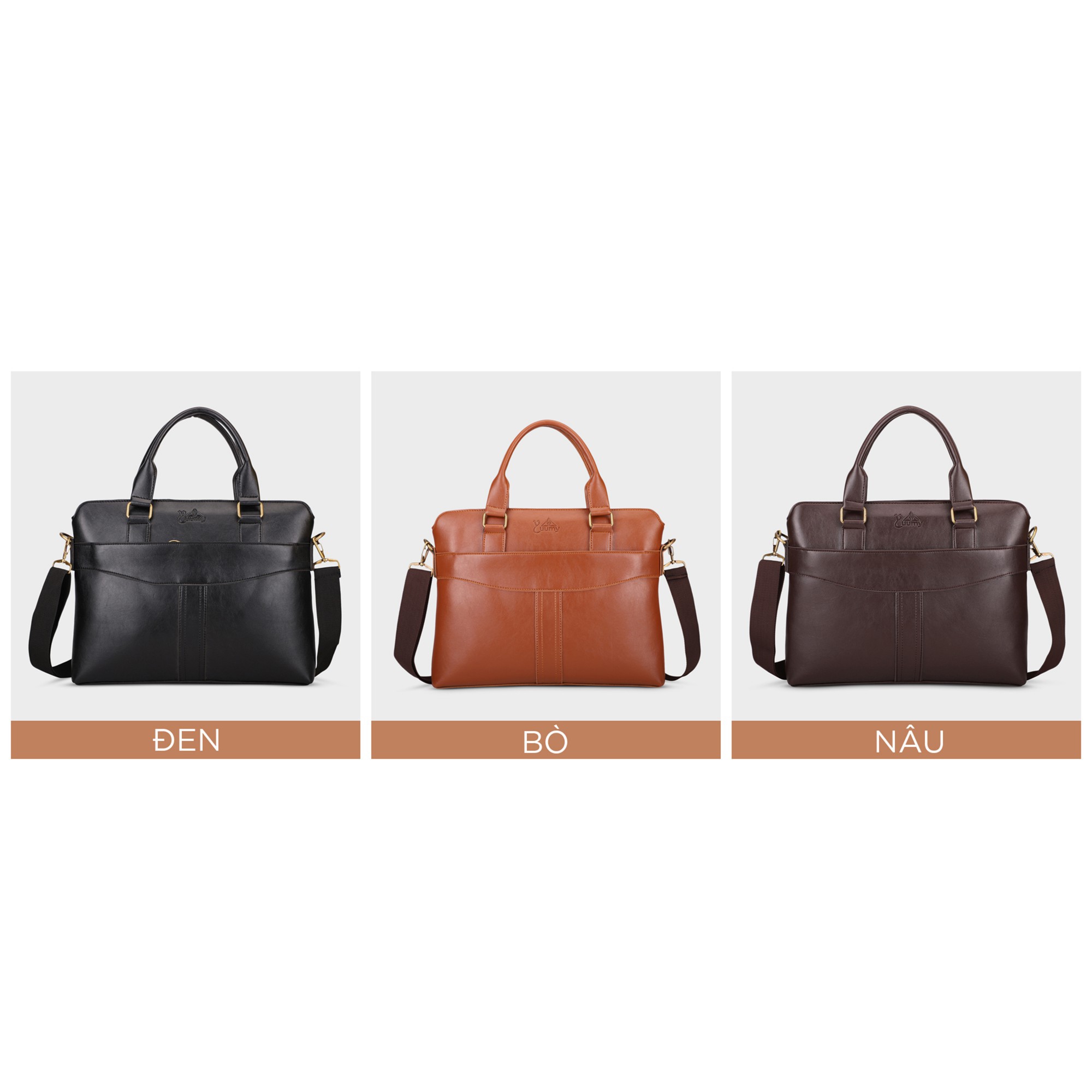 Yuumy Office Briefcase (Large-Sized Women's Work Fashion - Leather Briefcase Caym06)