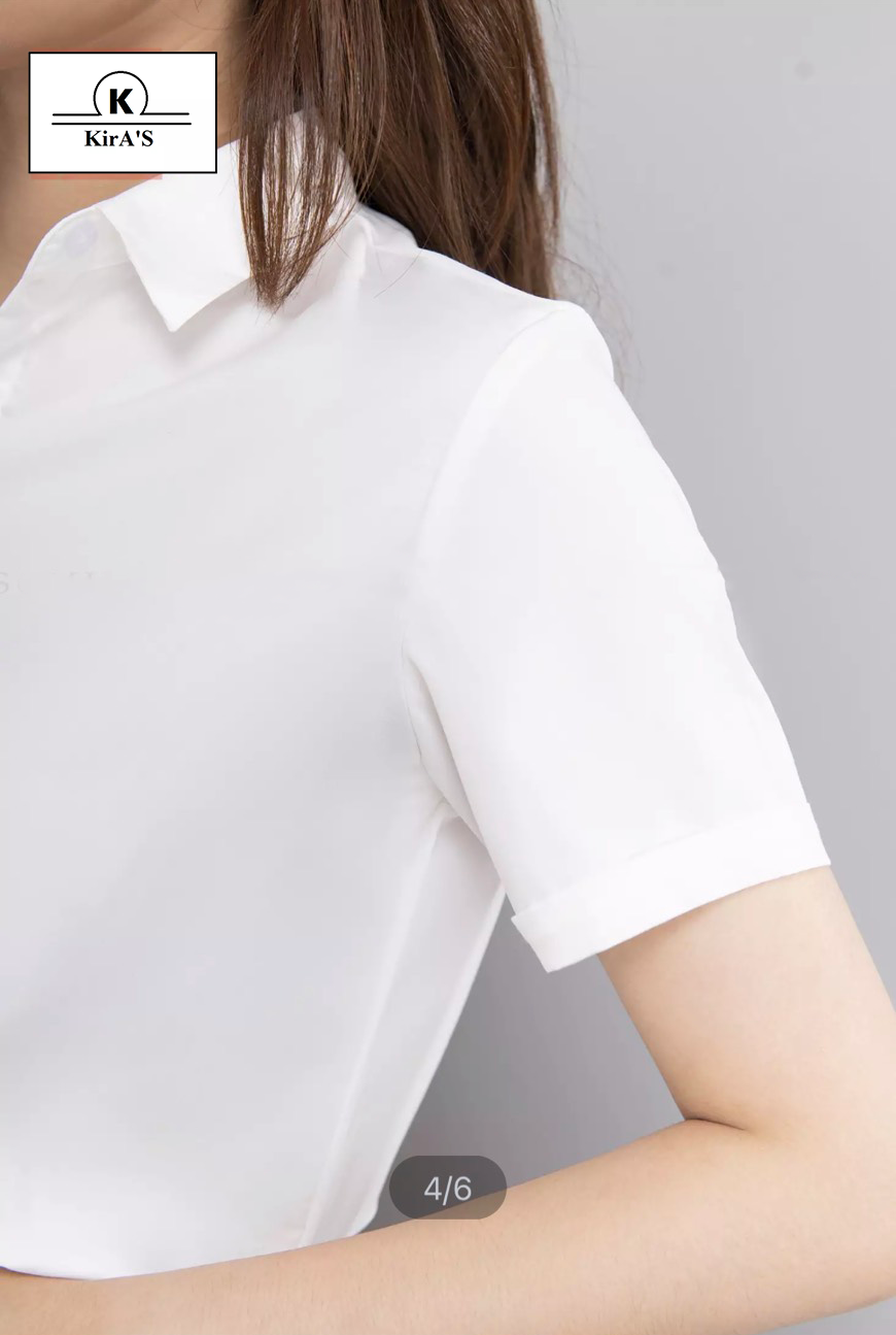ÁO SƠ MI NỮ NGẮN TAY CÔNG SỞ BASIC TRẺ TRUNG CHẤT LIỆU MỀM MỊN ÍT NHĂN AM99