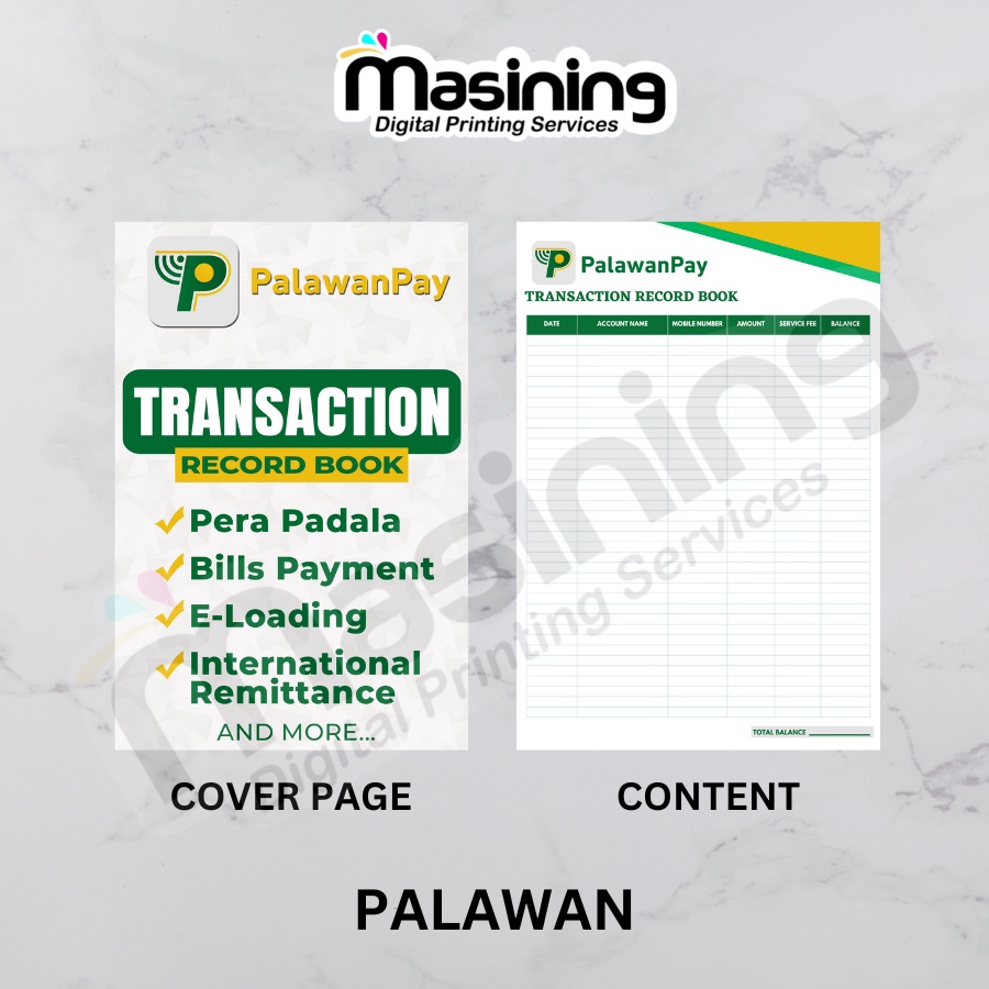 Gcash/ Maya/Palawan Pay/E-loading Transaction Record Book | Lazada PH