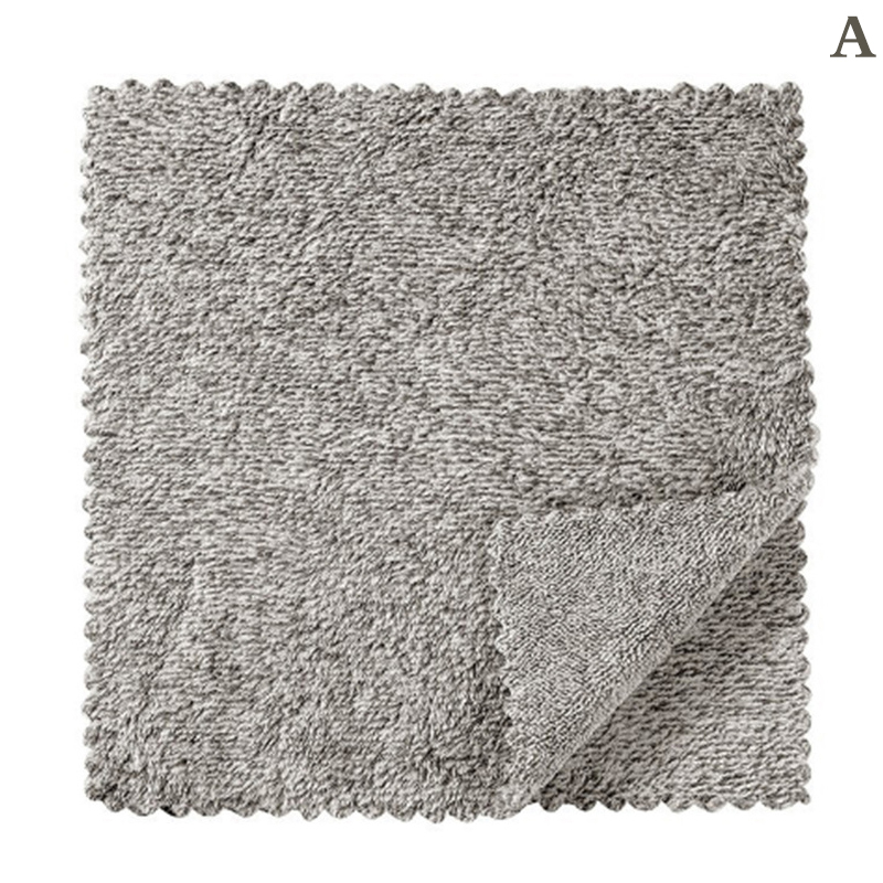 AttractiveFine Bamboo Charcoal Fiber Cleaning Cloth Water Absorption Washing Kitchen Towel
