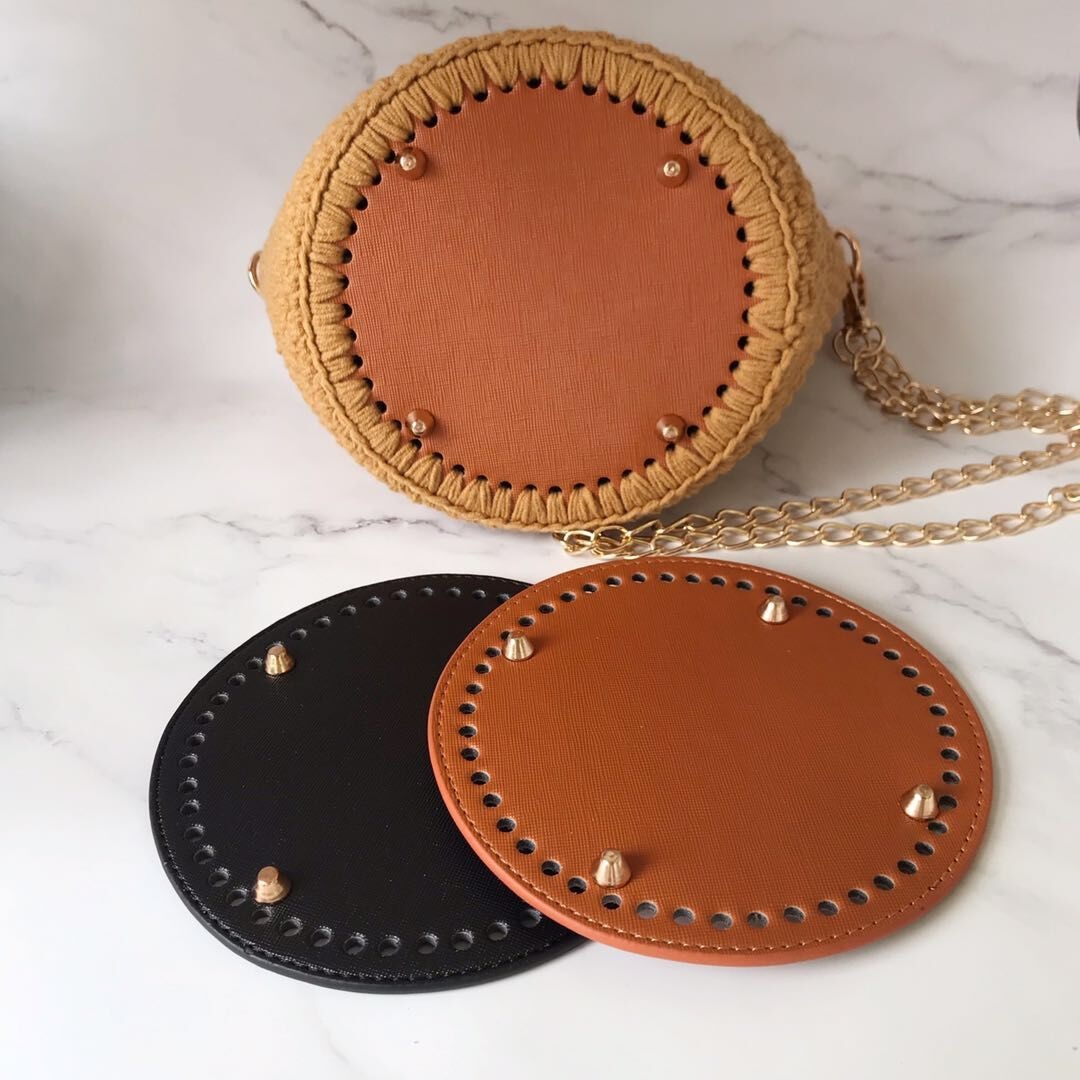 Round Leather Bag Base 14cm, 15cm Handmade Bag Base