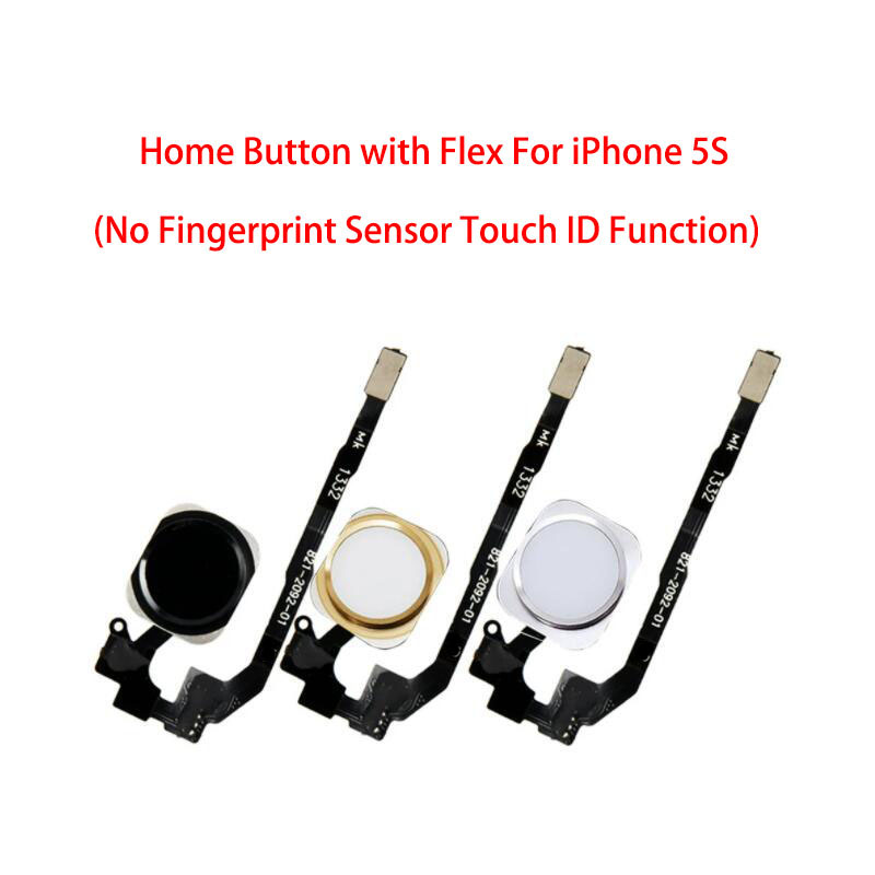 【7efc9af3】Home With Flex Cable Main Key Return Functions No Fingerprint Sensor ID For iPhone 5S 6 6S Plus. 