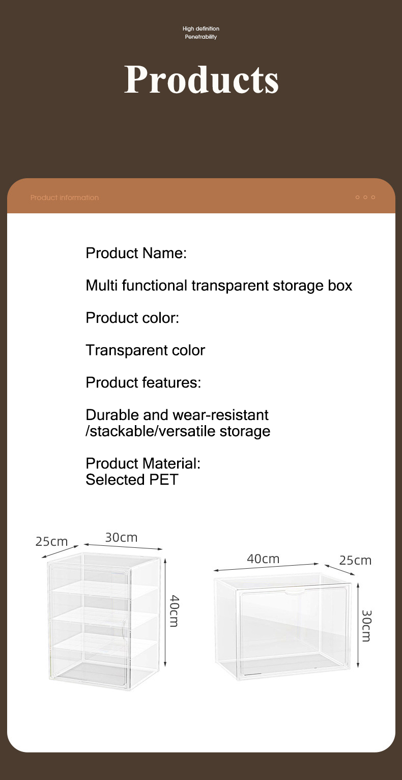 DISPLAY BOX Bag display box Transparent toy display boxes, doll display cabinets, transparent boxes, toy storage boxes, toy display boxes, acrylic display cabinets and transparent plastic boxes for model display can be stacked. Fully transparent storage b