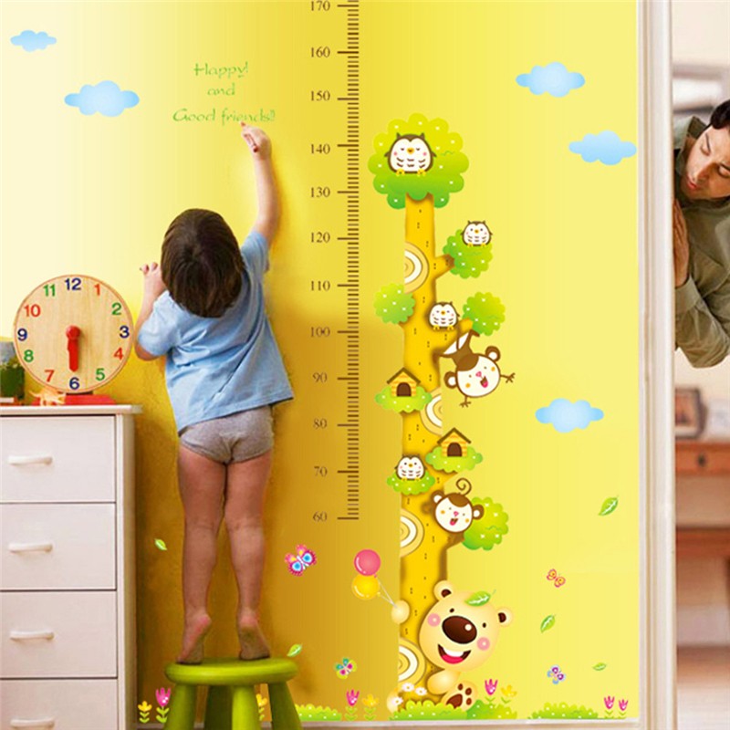 DECAL DÁN TƯỜNG THƯỚC ĐO GẤU NHỎ