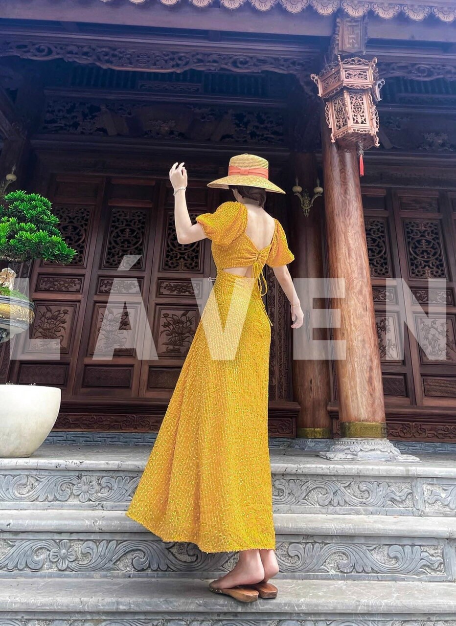 Đầm maxi có mút ngực sang trọng