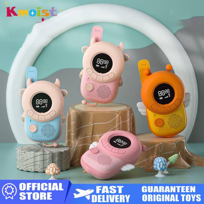 利Set 2 Bộ Đàm Đồ Chơi 3KM UHF Có Dây Đeo Cho Bé