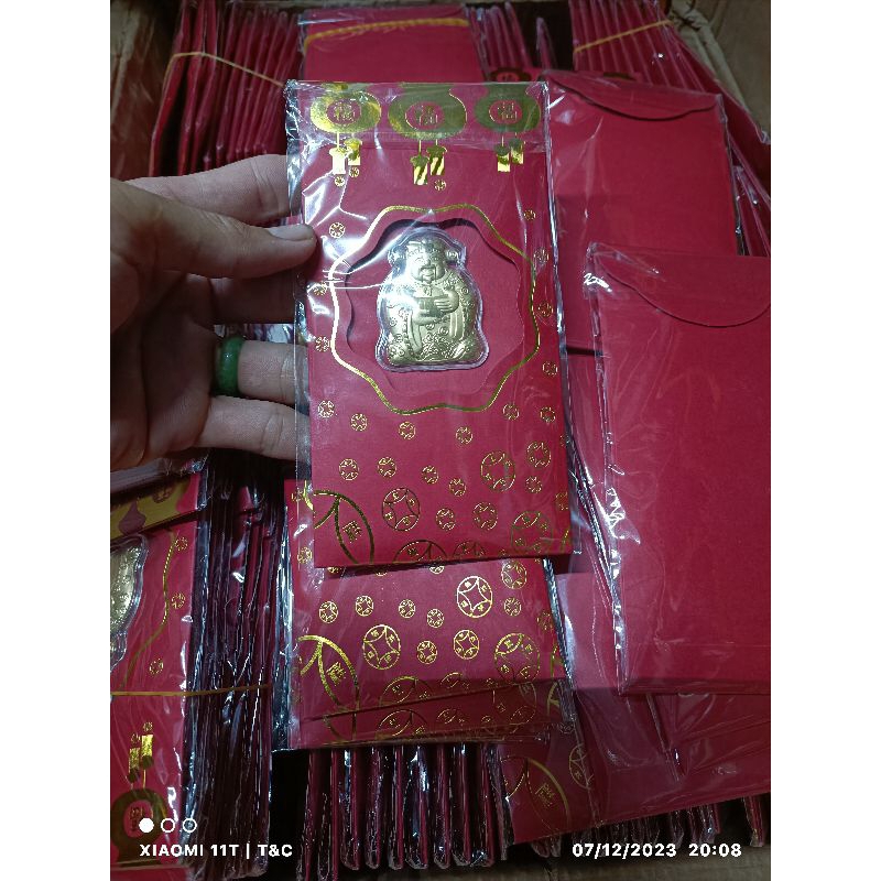 Bao lì xì thần tài mạ vàng