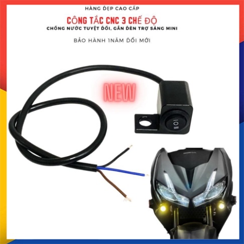 Công Tắc Đèn Xe Máy 3 chế độ Nhôm CNC