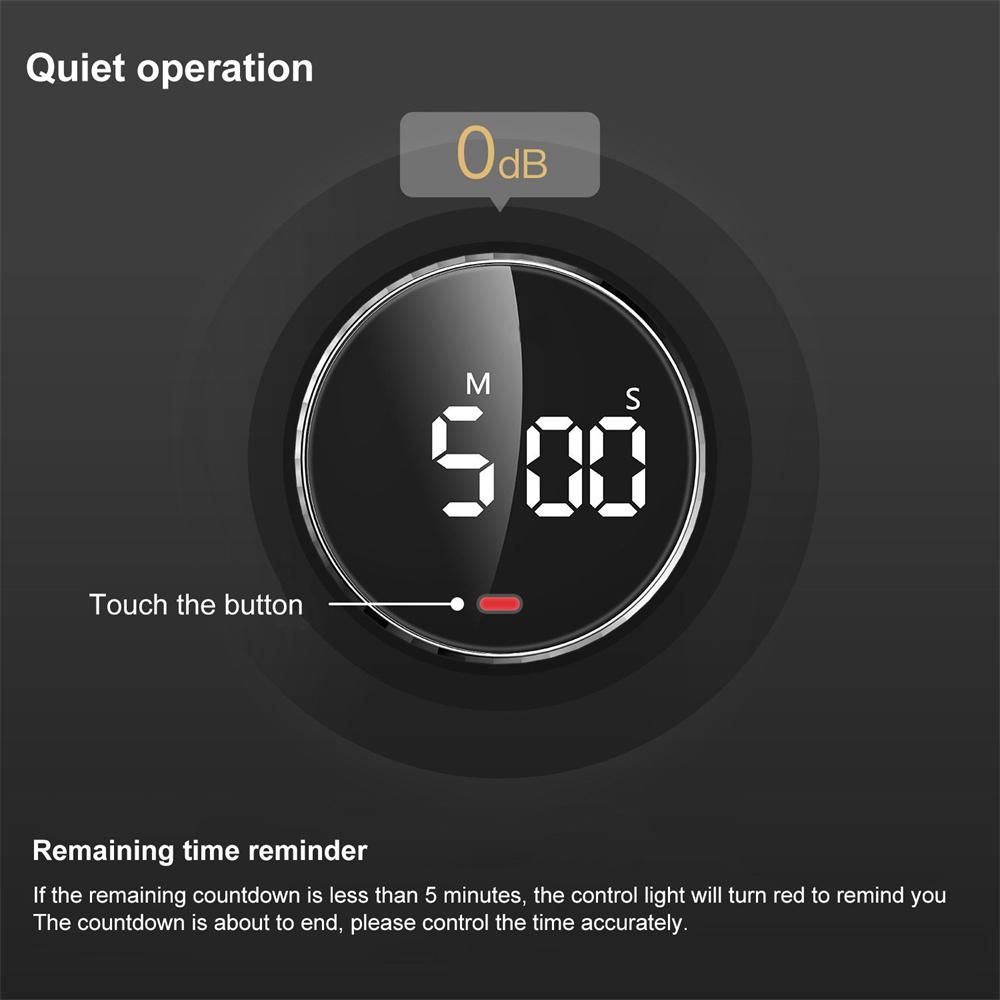 Self-Discipline Rotary Timer Magnetic Led Silent Timer