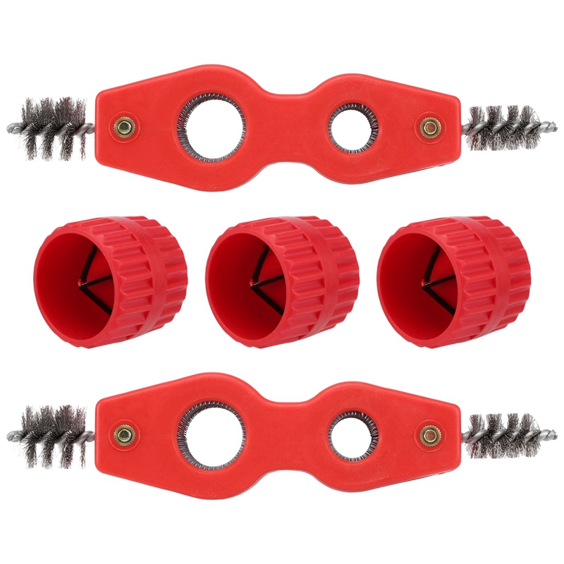 Pipe Reamer Deburring Tool,5Pcs Copper Pipe Cleaner and Reamer Set,Pipe