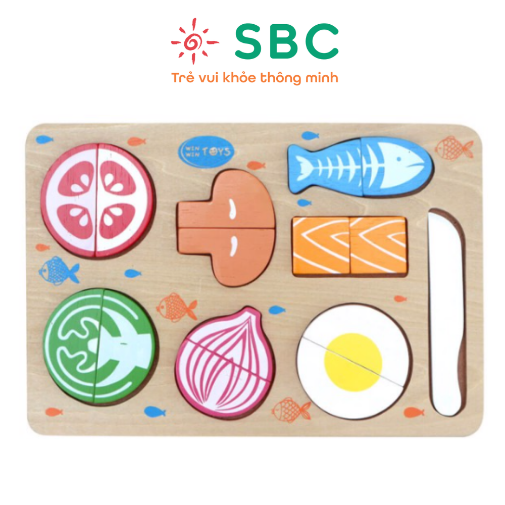 Đồ chơi gỗ - Bộ cắt thực phẩm Winwintoys