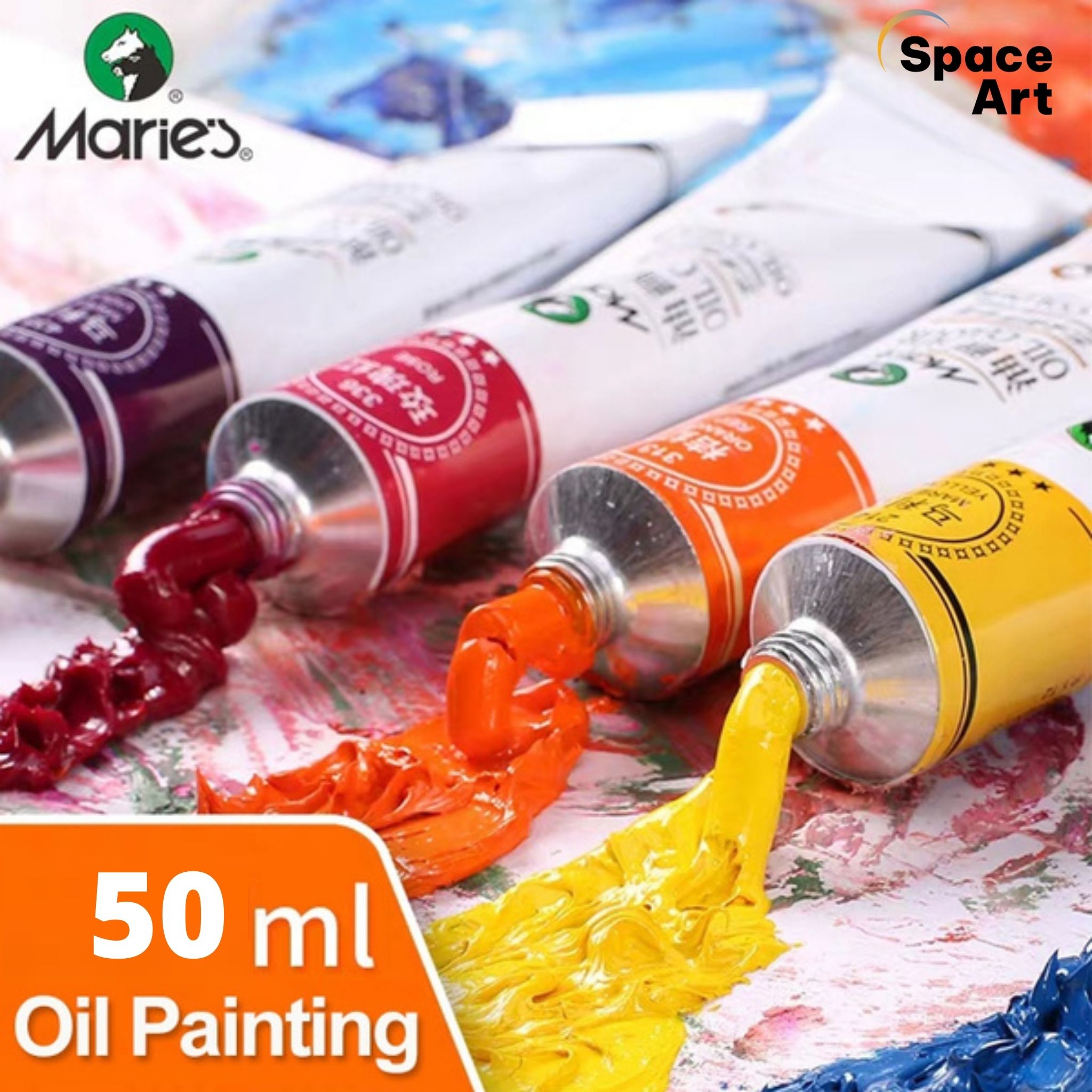[Space Art Store][Chính hãng] Màu vẽ Sơn dầu Marie's Tuýp lẻ 50ml (31 màu)