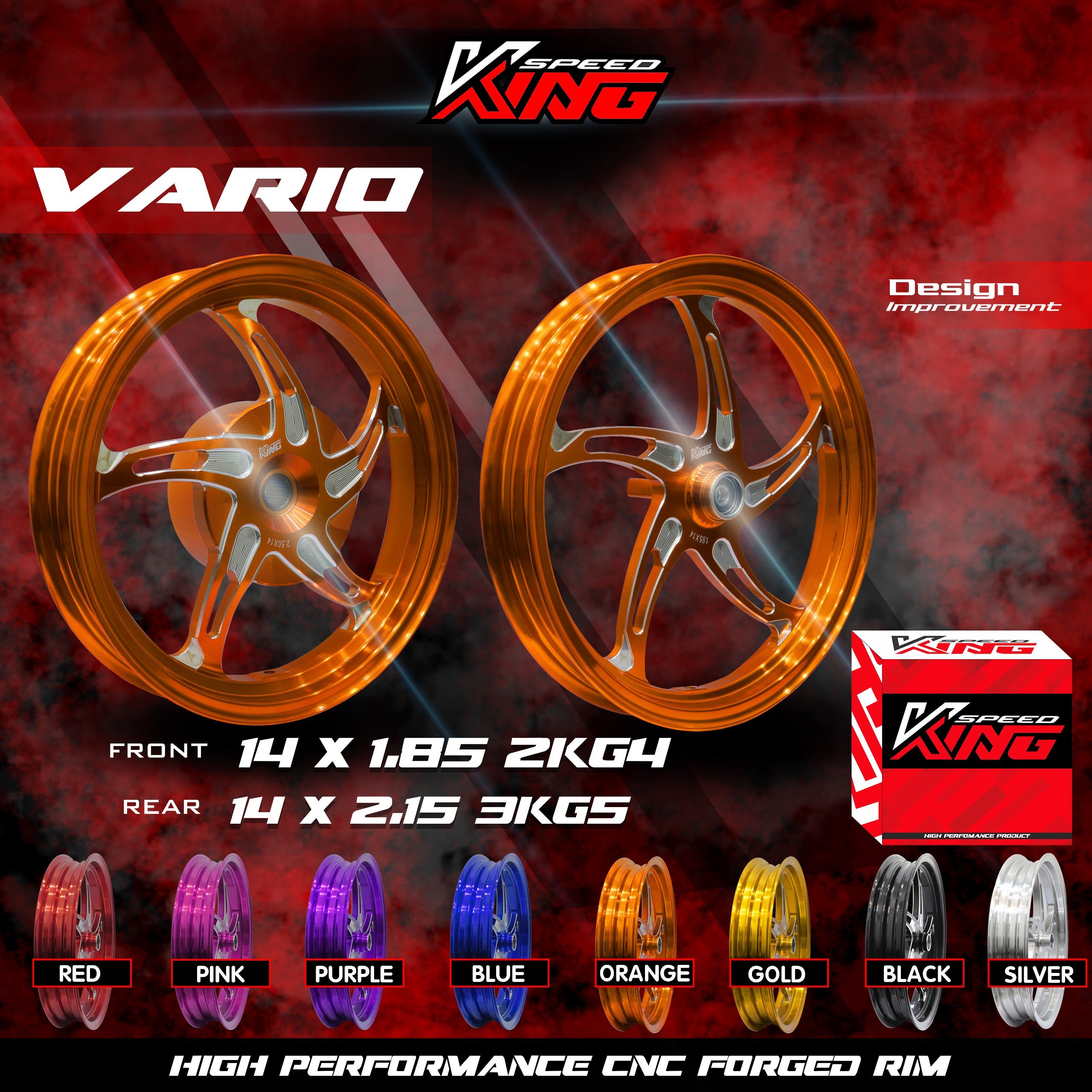 MÂM KINGSPEED VARIO / CLICK 125 / PCX 150 [ CNC NGÔI SAO K2 ]
