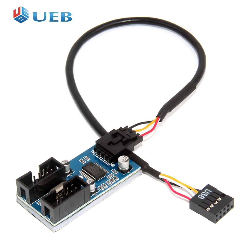 30cm Motherboard USB 9 Pin Header Extension Splitter Cable HUB Connector