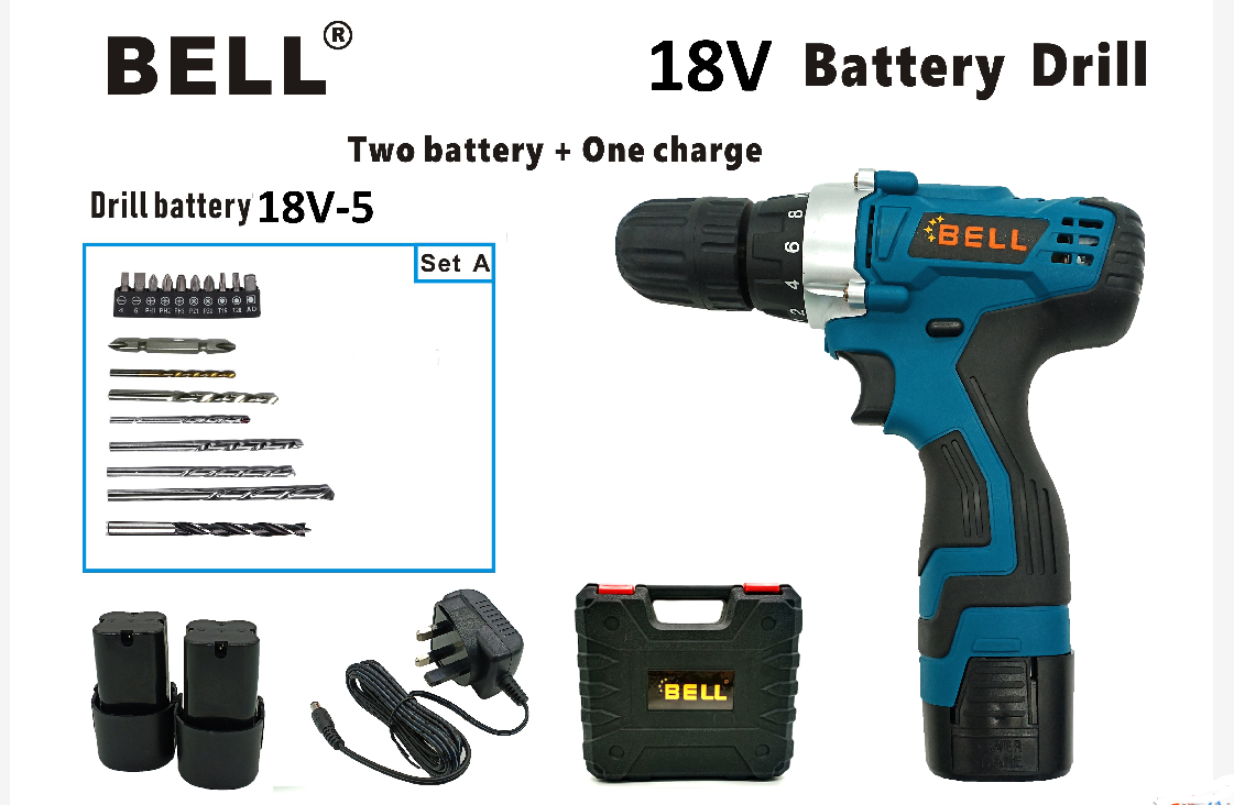 Free Bits)Bell 18V Electric Drill 