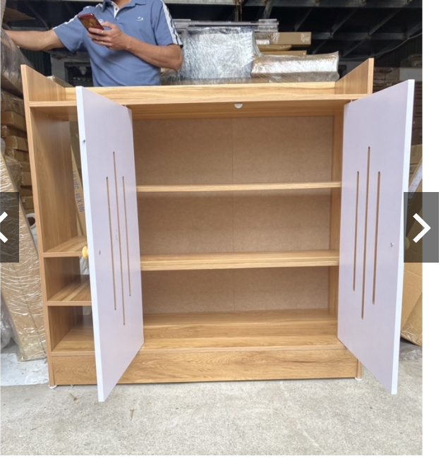 Tủ giày 3 ngăn 2 cánh gỗ xẻ