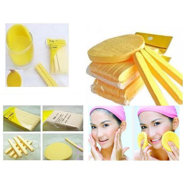 Bông Rửa Mặt Bọt Biển Dạng Nén (12 Bông)