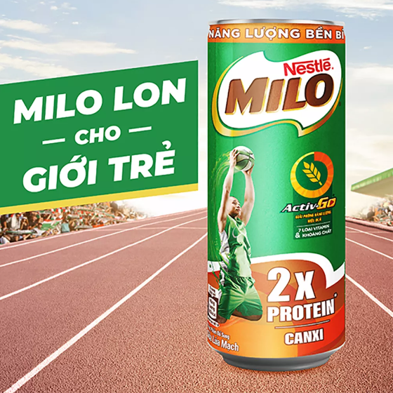 Thùng 24 lon sữa lúa mạch Nestlé Milo (24 x 240ml)