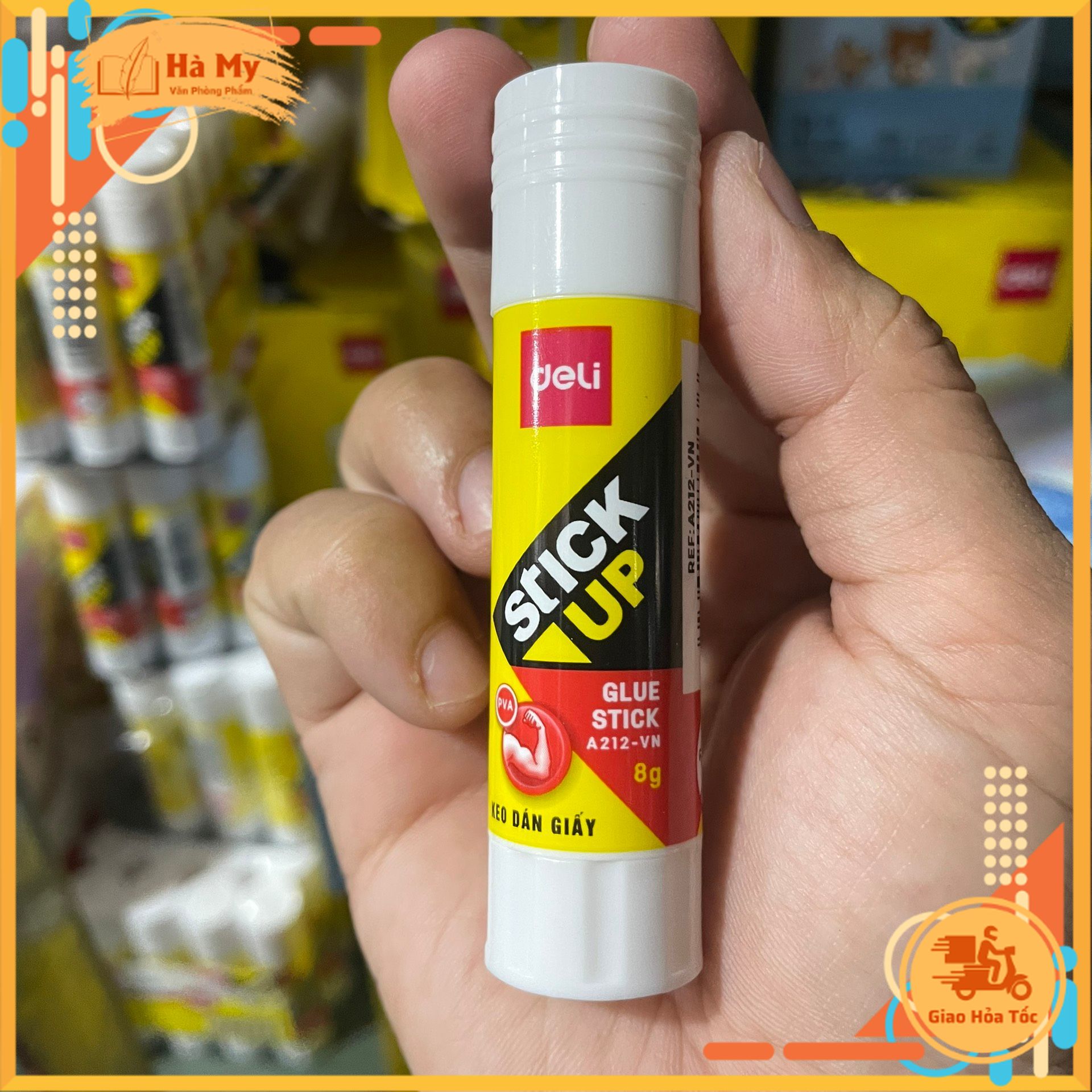 Lốc 12 Lọ Hồ khô dán giấy Deli 8G A212-VN