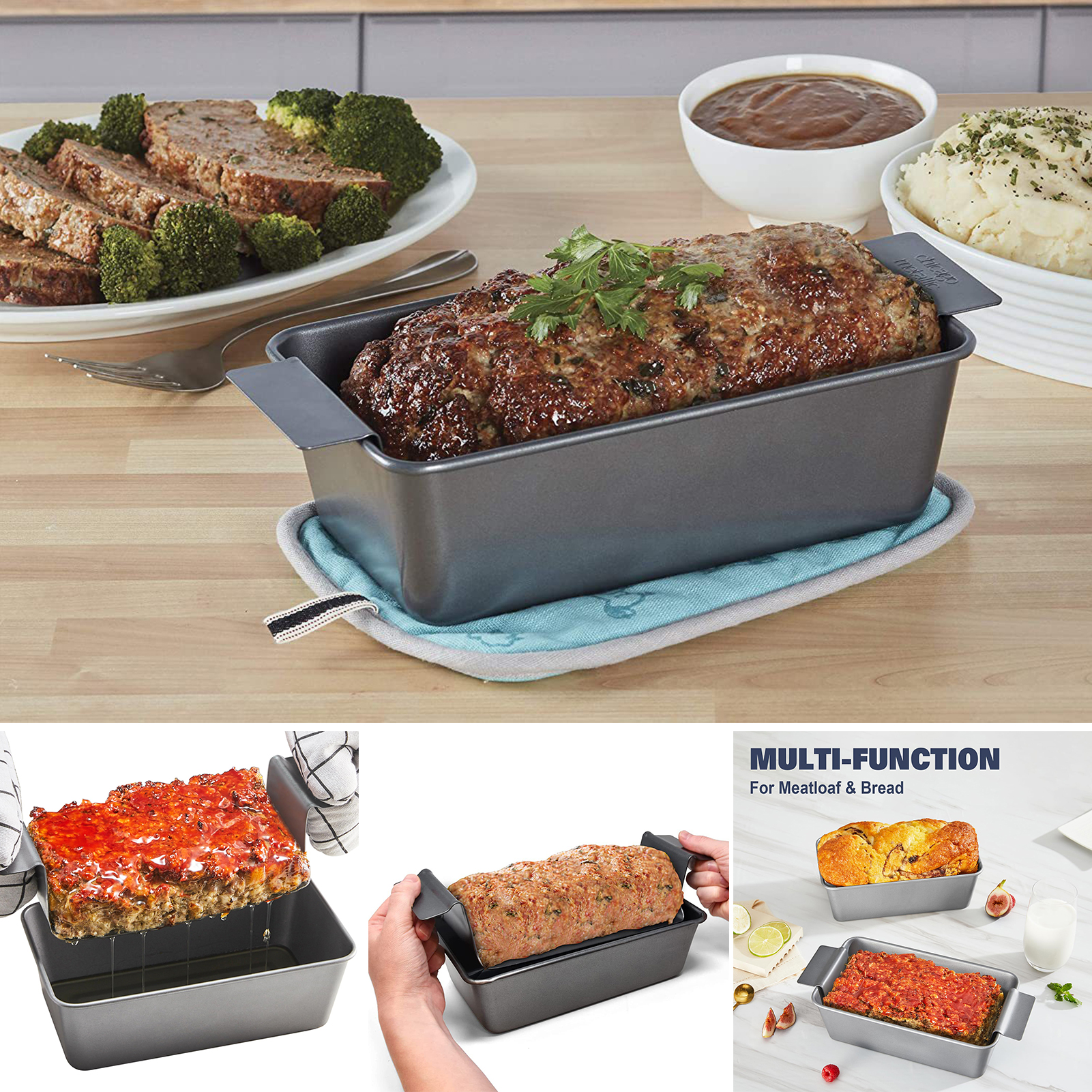 Xiaxuannai Long-lasting Baking Tray Bread Mold Nonstick Bread Pan for Easy Baking Even Heat Distribution Easy to Clean Ideal for Home Kitchen
