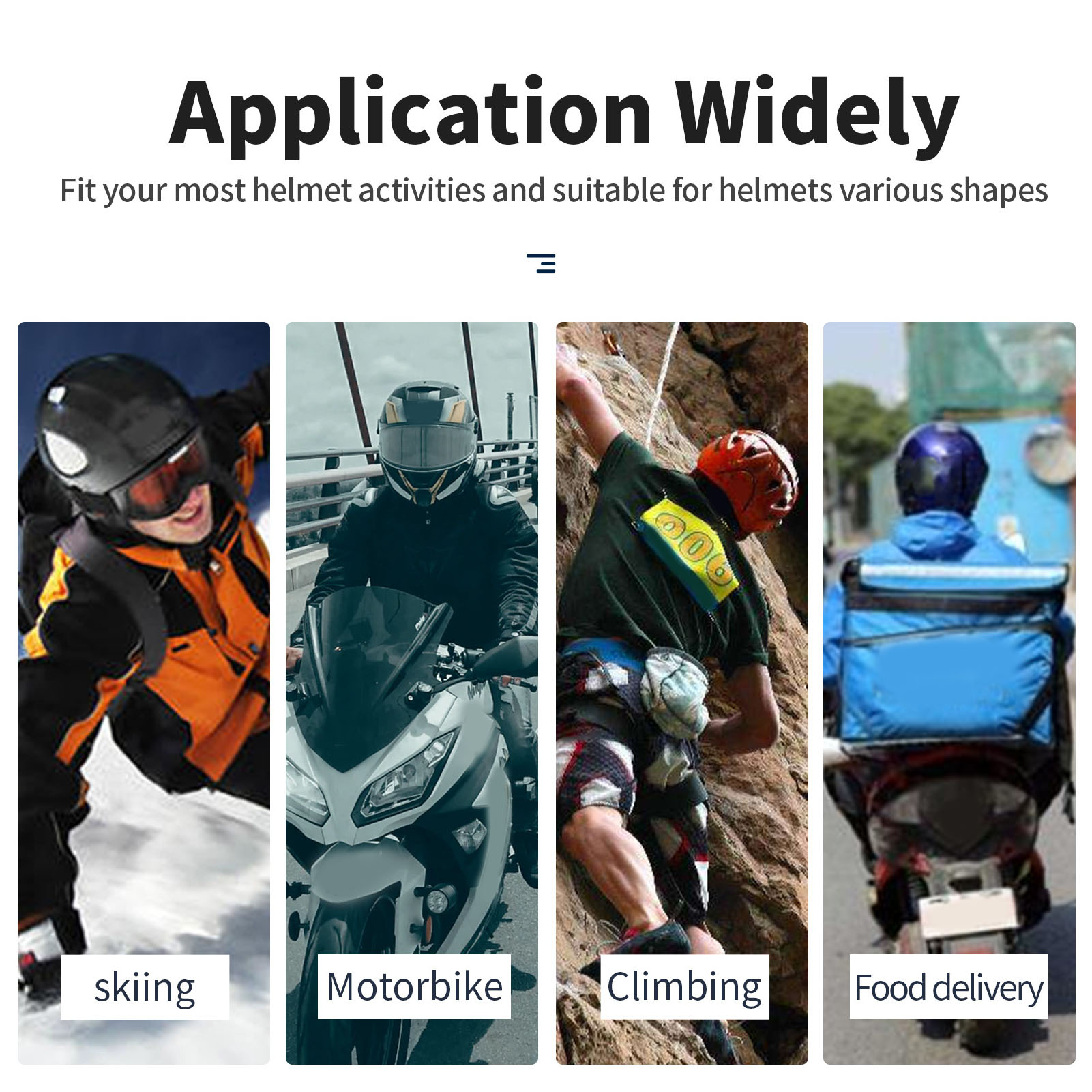 Helmet Bluetooth Intercom Headset Easy Set Up Long Standby Motorcycle Bluetooth Earphone Long Range for Riders