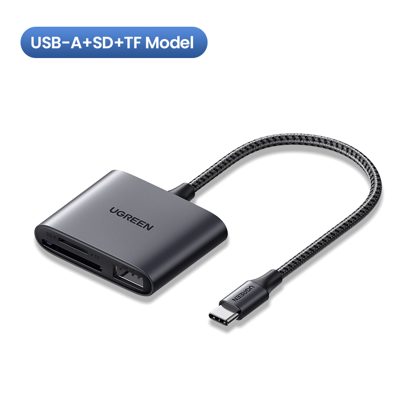 Ugreen usb c sd card reader 3 in 1 usb c card reader adapter type c micro sd memory card reader for tf sd sdxc sdhc mmc rs-mmc micro sd sdxc sdhc cards
