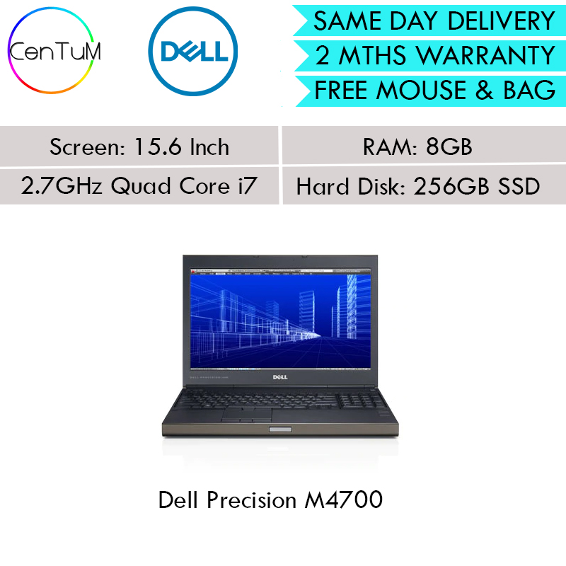 Same Day Delivery Refurbished Dell Precision M4700 M4800 15 6 Inch Core I7 8gb 256gb Ssd Win10 Up To 24 Months Warranty Lazada Singapore
