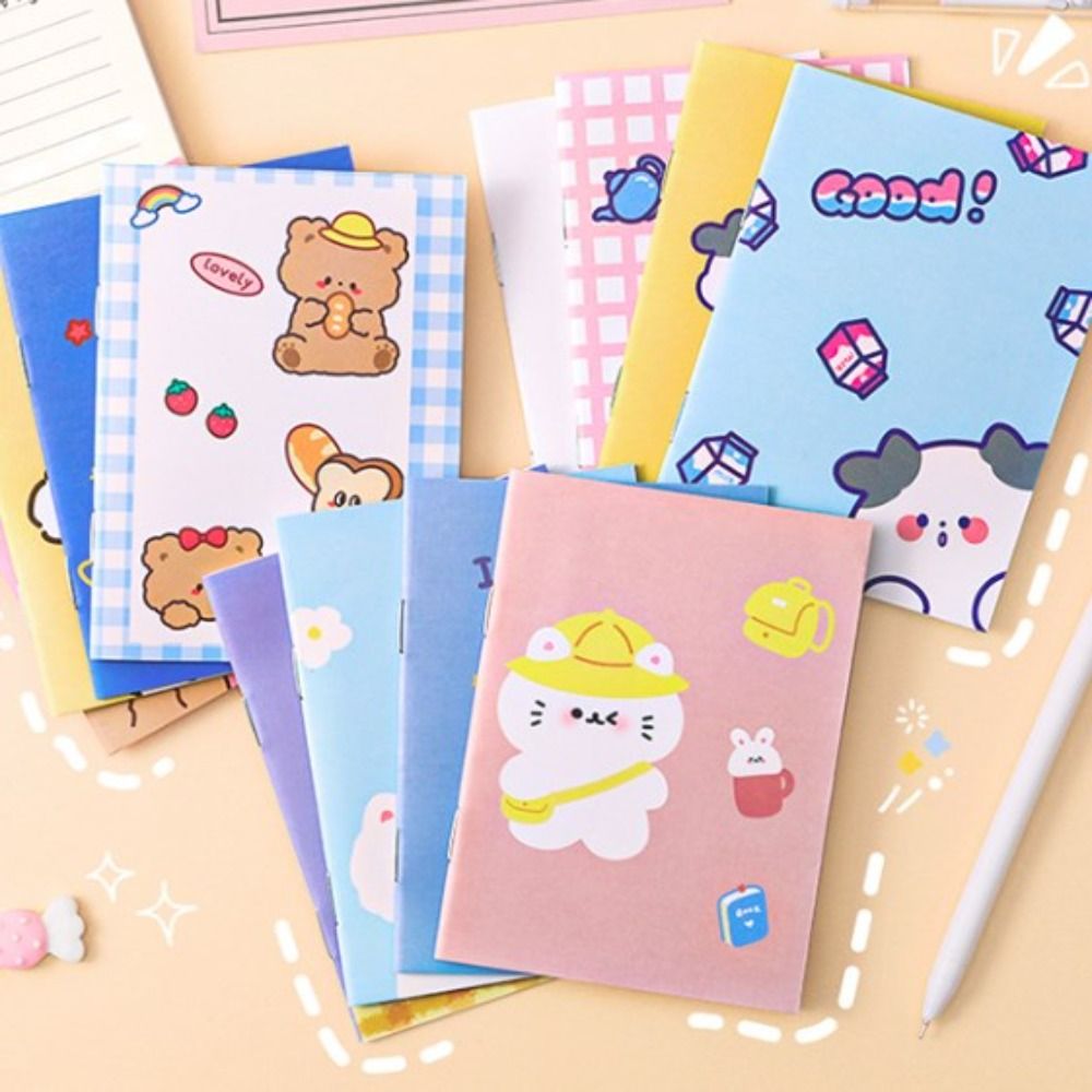 Mmluck 4 cái từ túi Mini notepad ghi chú Nhật Ký Dễ Thương bỏ túi Sổ ghi chú dễ thương ghi nhớ máy tính xách tay mini cầm tay Quà Tặng Giải Thưởng