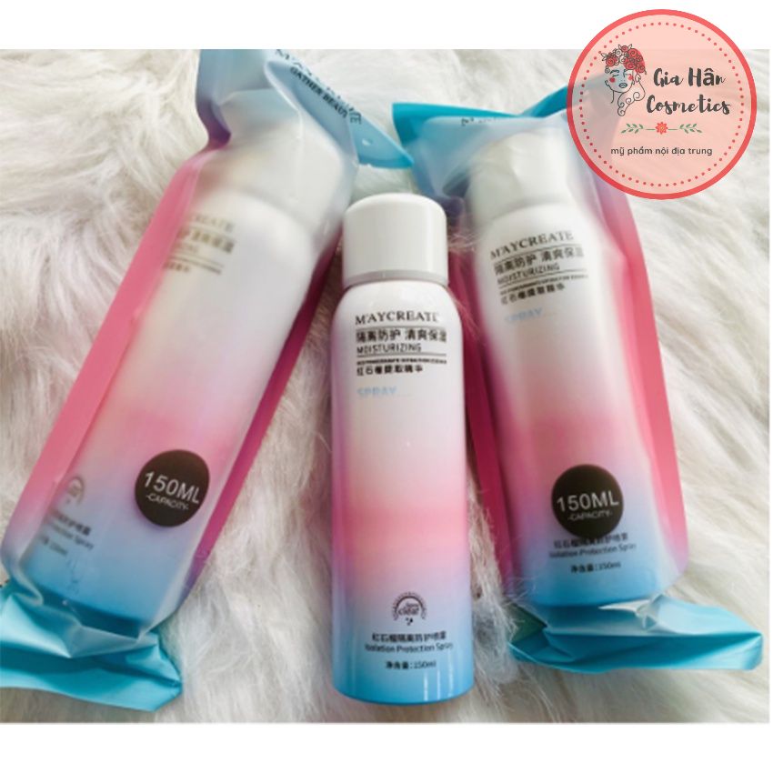 Xịt chống nắng makeup nâng tone da maycreate