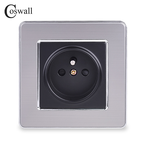 【LuxeGlow】COSWALL 16A French Standard Wall Socket Luxury Power Outlet ...