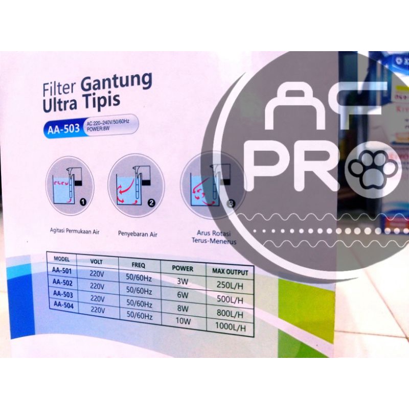 Pompa filter gantung  HANG ON SAKKAI PRO AA 503