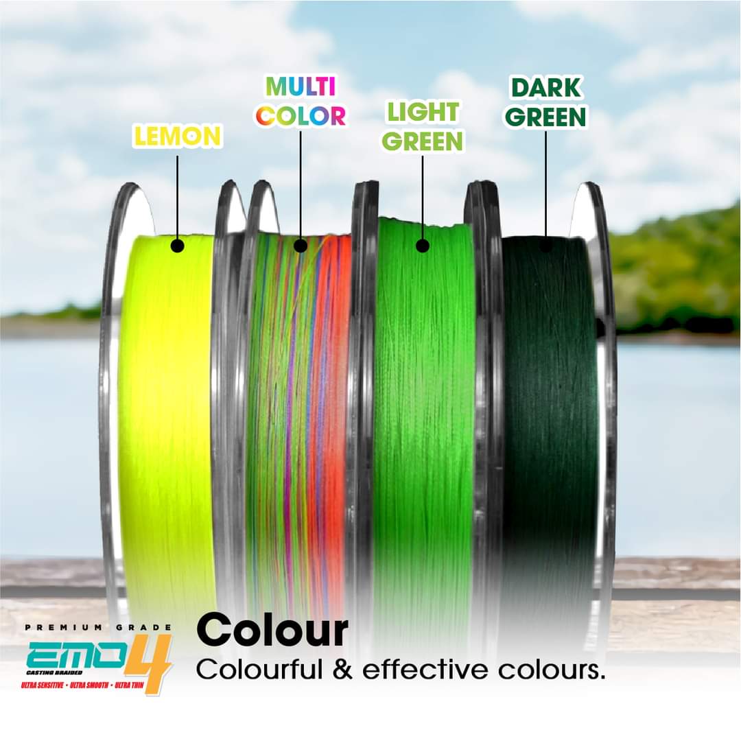 EMO 4X 200m EXP fishing Line Ready Stock Casting Braided Fishing Line  Strong PE Multifilament Durable 4lbs-60lbs