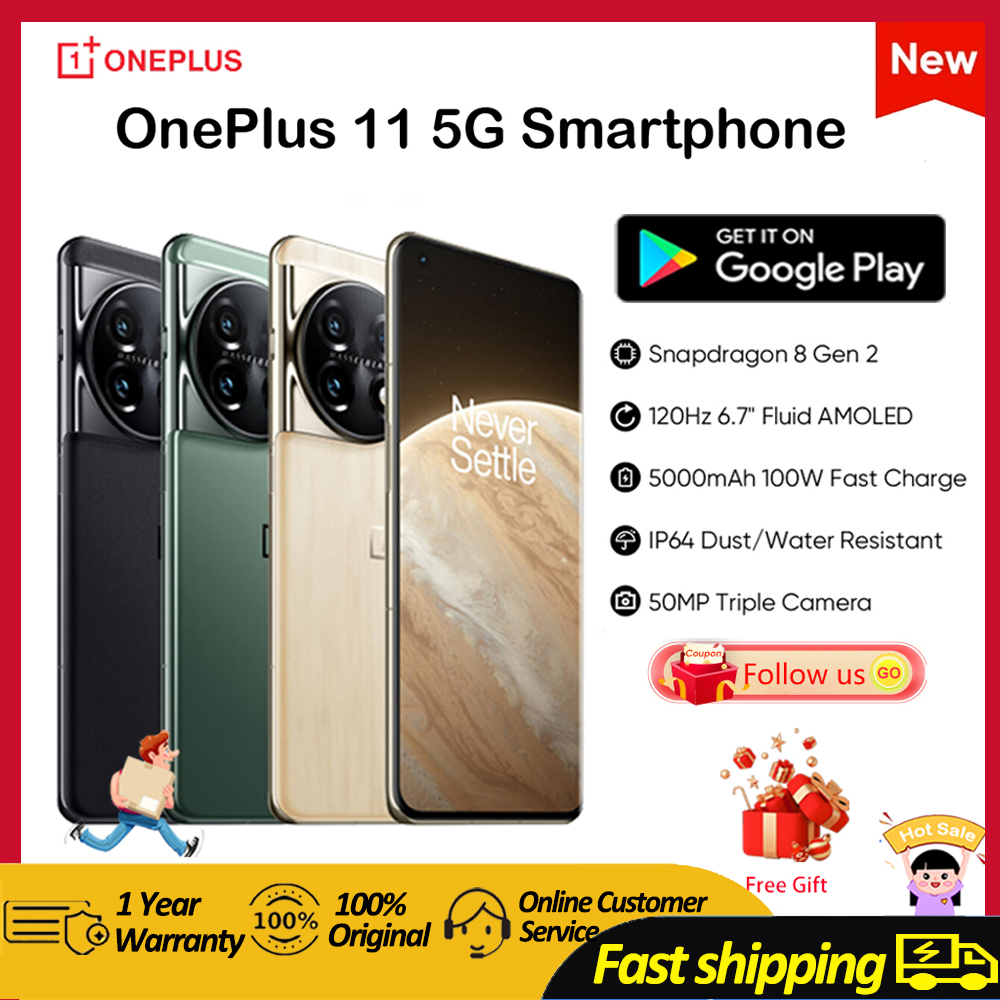 Global Rom OnePlus 11 5G cellphone Snapdragon 8 Gen 2 100W SUPERVOOC Charge  120Hz Fluid AMOLED Screen 5000mAh Mobile Phones