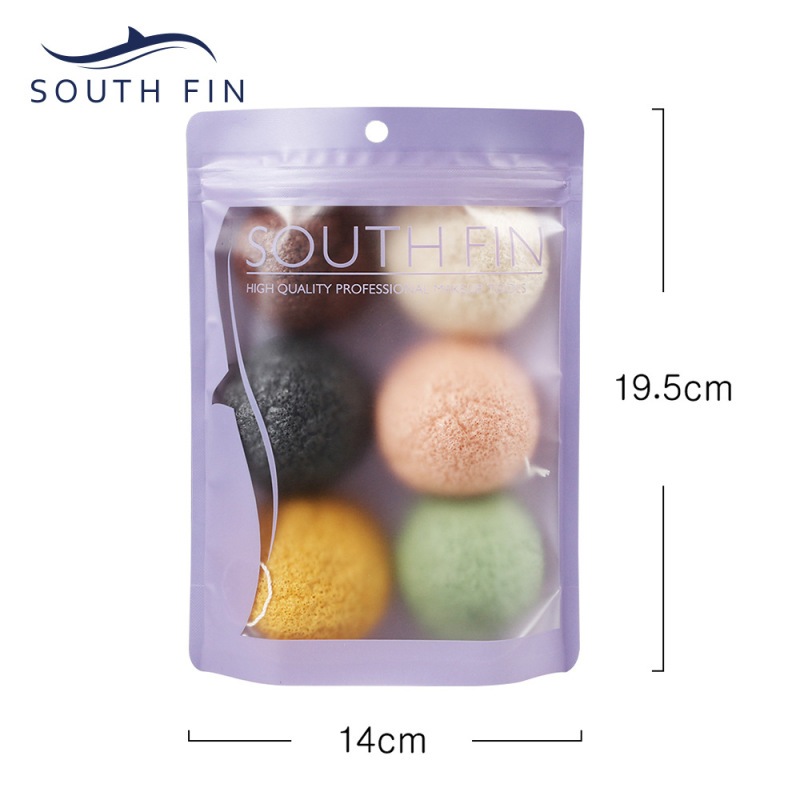 6 Pcs/set Konjac Sponge Exfoliator Face Wash Cleaning Sponge Makeup Konjac Sponge
