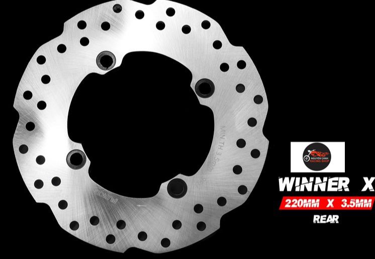 Đĩa thắng sau xe winner x bạc đỉa sắt 220x3.5