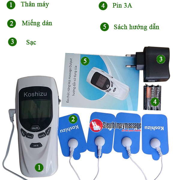 Máy massage trị liệu VIP 8 miếng dán ( Tiếng việt & tiếng anh)