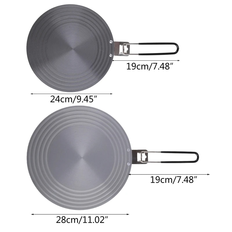 【In-Stock】 Heat Diffuser Simmer Ring Plate With Foldable Handle 24/28cm Thawing Plate Cooking Diffuser For Electric Stove