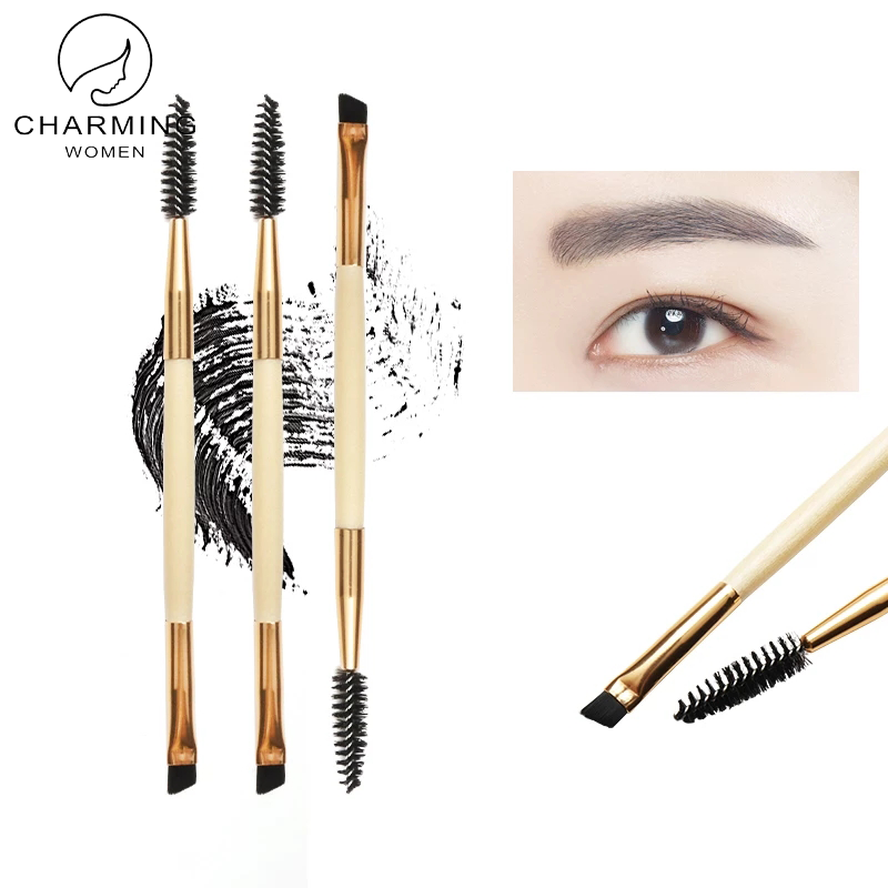 Eyelash Brush + Eyebrow Comb Beauty Cosmetic Brush Professional Eyebrow Makeup Brushes Eyelash Extension Brush Make Up Tools