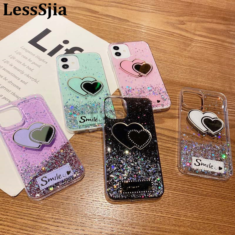 Phone Cover infinix Smart 8 Pro 8 Plus 7 Case Glitter Soft Transparent Be Love Makeup Mirror Stars Moon Cover For infinix Smart 8Plus 8Pro smart 7 Cases.