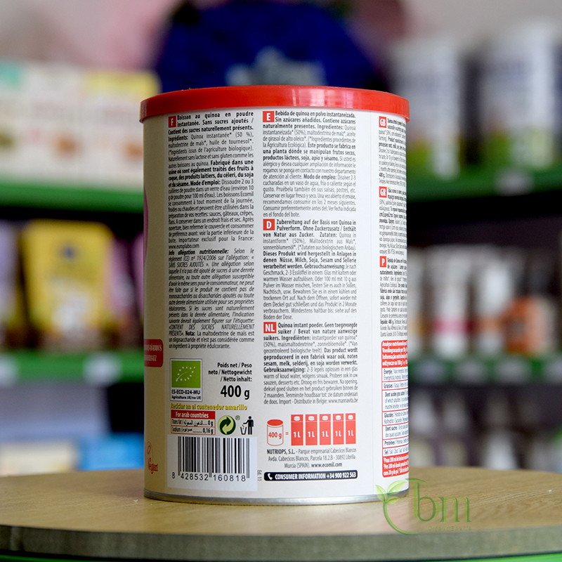 Bột hạt diêm mạch (Quinoa) hữu cơ 400g ecomil
