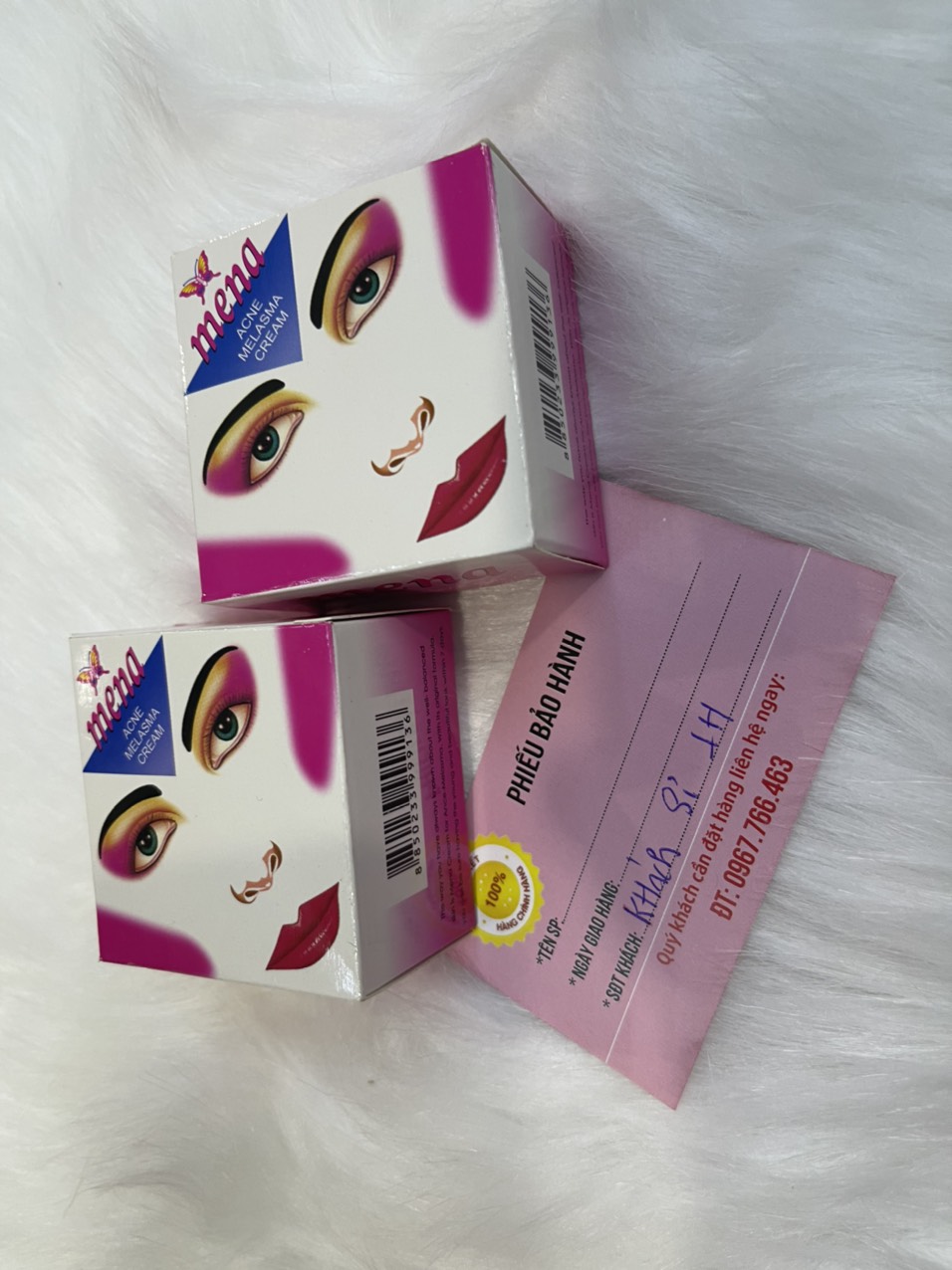 Hai hộp Kem Mena 6g trắng da
